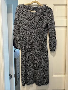 Joules Navy Floral Midi Dress | UK Brand